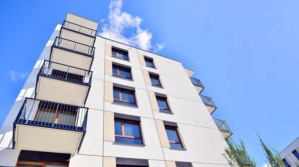 New modern block of flat, condo architecture. Residential apartment flat, luxury house complex. City real estate property.