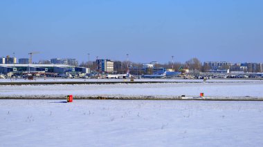 Varşova, Polonya. 3 Şubat 2026. Varşova Chopin Havaalanı. Havaalanı binaları.