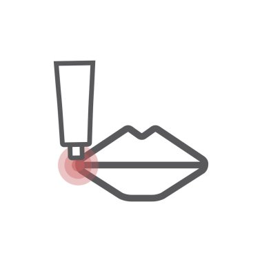 Uçuk hattı ikonu. Web grafiği için vektör işareti