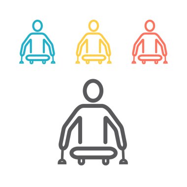 Ampütasyon simgesi. Web grafikleri için vektör işareti.