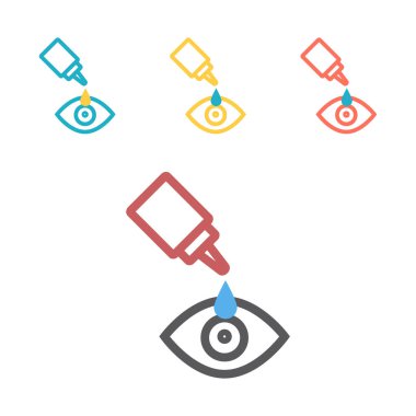 Göz damlası ikonu. Ağ için vektör işareti.