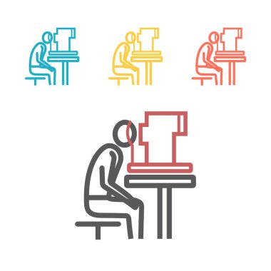 Göz inceleme ikonu. Web grafikleri için vektör işareti