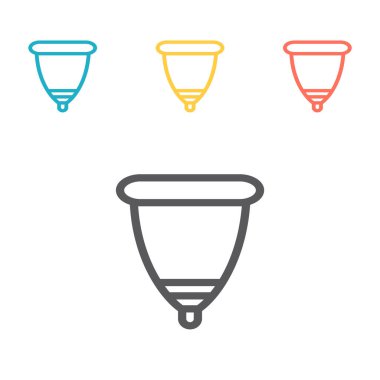 Adet bardağı. Web grafiği için vektör simgesi.