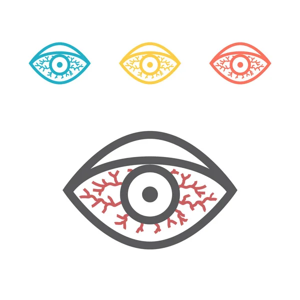 Icône Yeux Rouges Signe Vectoriel Pour Les Graphiques Web — Image vectorielle