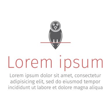 Baykuş ikonu tasarımı. Web grafikleri için vektör işareti.