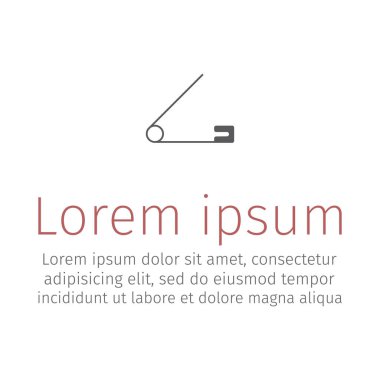 Basit çizgi simgesini aç. Web grafikleri için vektör işareti.