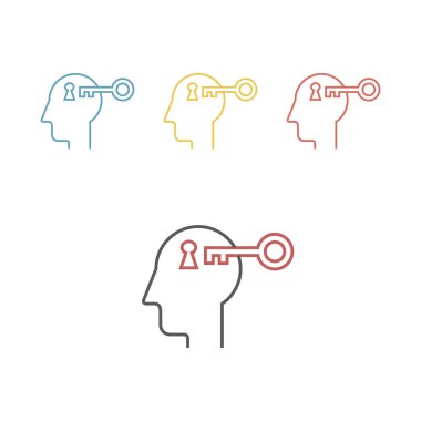 Zihin açıcı kavram. Web grafikleri için vektör işaretleri