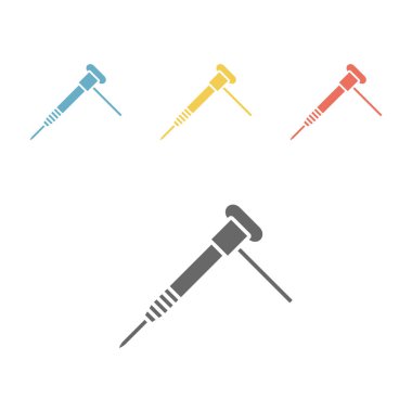 Basit bir kaya matkabı ikonu. Web grafikleri için vektör işaretleri