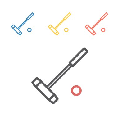 Polo sopası çizgisi simgesi. Web grafikleri için vektör spor işaretleri