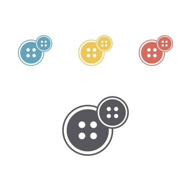 Dikiş düğmesi simgesi. Web grafikleri için vektör işaretleri