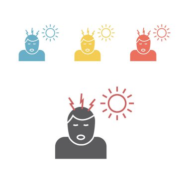 Web grafiği için güneş etkisi Vektör simgesi.