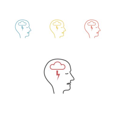 Depresyon çizgisi simgesi. Web grafikleri için vektör işareti.