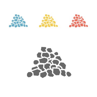 Web grafikleri için kömür simgesi, düz stil Vektör işaretleri.