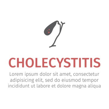 Cholecystitis icon. Vector signs for web graphics clipart