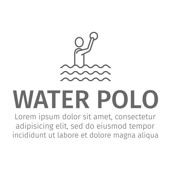 Wasserball Ikone Vektorzeichen Für Webgrafiken — Stockvektor