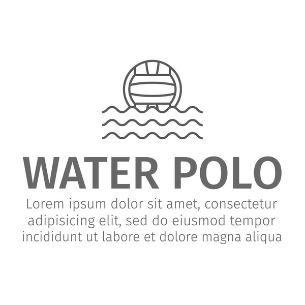 Webline Symbol Wasserball Vektorzeichen Für Webgrafiken — Stockvektor