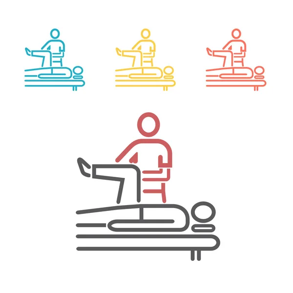 Massage Ikone Liniensymbol Vektor Illustration — Stockvektor