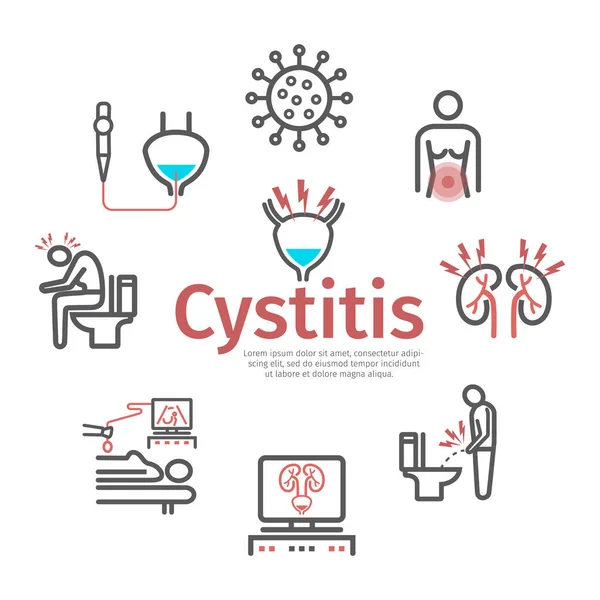 Sistit çizgisi simgesi. Web grafikleri için vektör işaretleri.