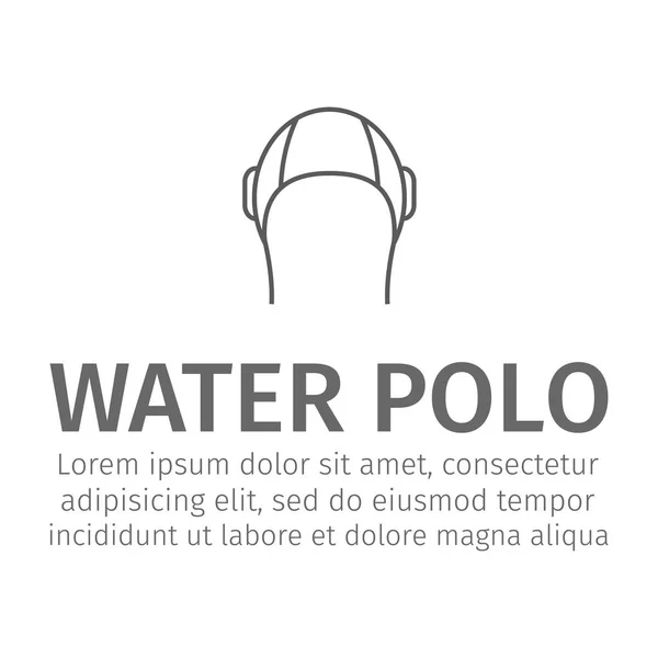 Wasserballmütze Linie Symbol Vektorzeichen Für Webgrafiken — Stockvektor