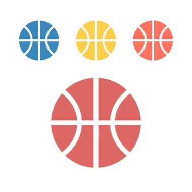Basketbol ikonu. Web grafikleri için vektör işaretleri.