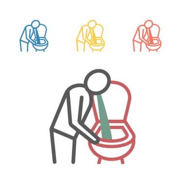 Kusma çizgisi simgesi. Web grafikleri için vektör işaretleri.
