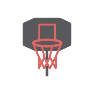 Basketbol potası ikonu. Web grafikleri için vektör işaretleri