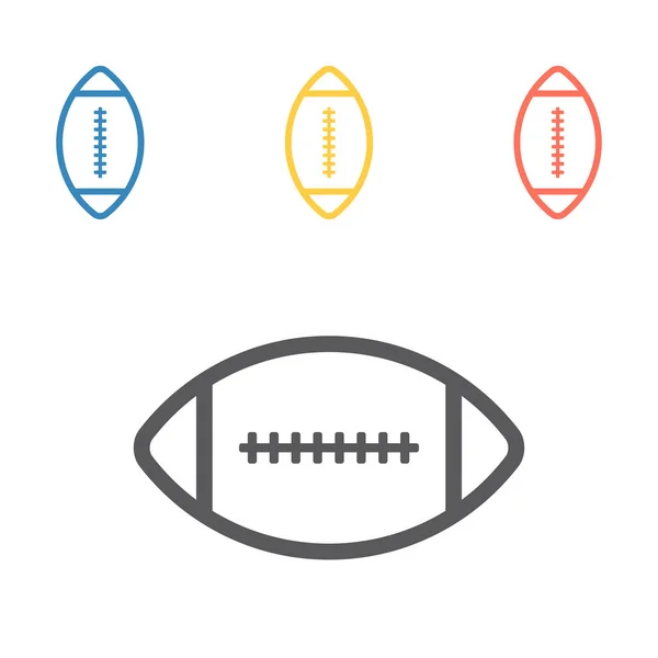 Iconos Pelota Rugby Signos Vectoriales Para Gráficos Web — Vector de stock