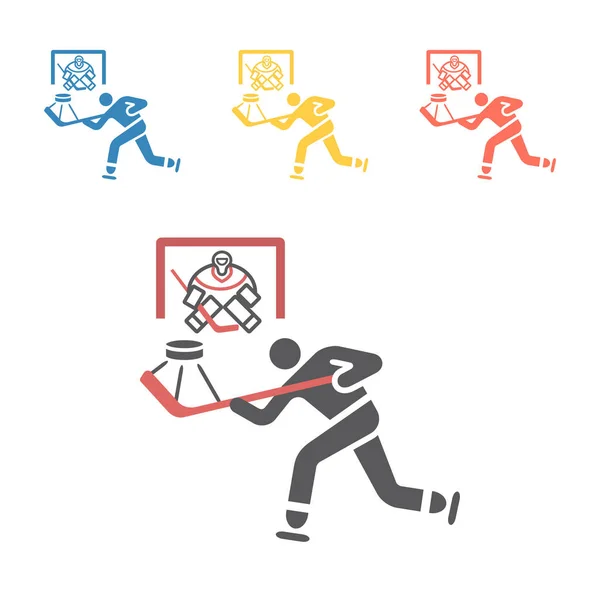 曲棍球手图标 用于网络图形学的矢量符号 — 图库矢量图片