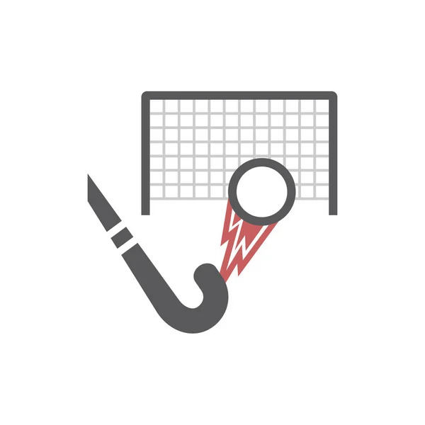 Feldhockeyschläger Mit Ball Symbol Vektorzeichen Für Webgrafiken — Stockvektor