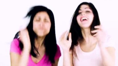 Sevinç ifade iki güzel kadın