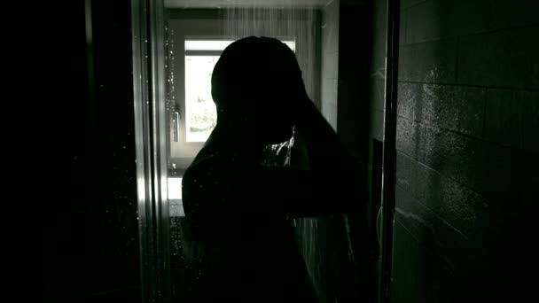 Desperate man crying under the shower — Stock Footage Desperate man crying under the shower Stock Footage
