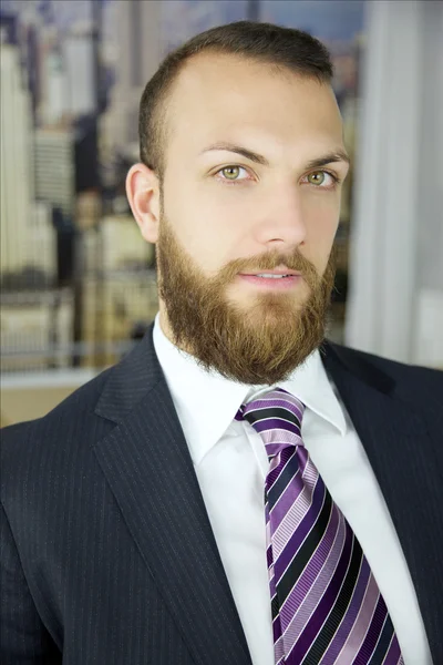 Happy successful business man looking camera portrait — Stock Photo, Image