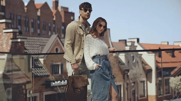 Stylish Couple Sunglasses Posing — Stock Photo, Image