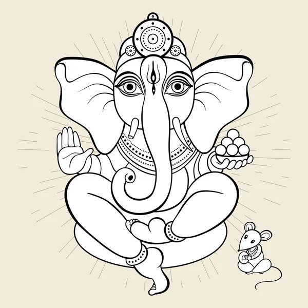 Dios hindú Ganesha — Archivo Imágenes Vectoriales