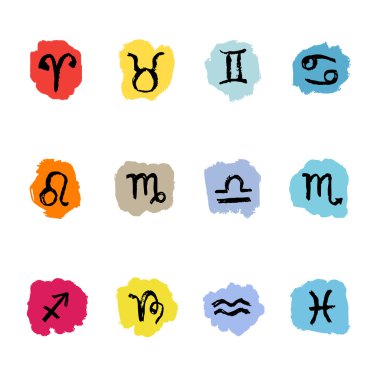 burç burç yıldız işaretleri, vektör set.