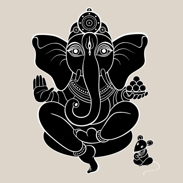 Dio indù Ganesha — Vettoriale Stock