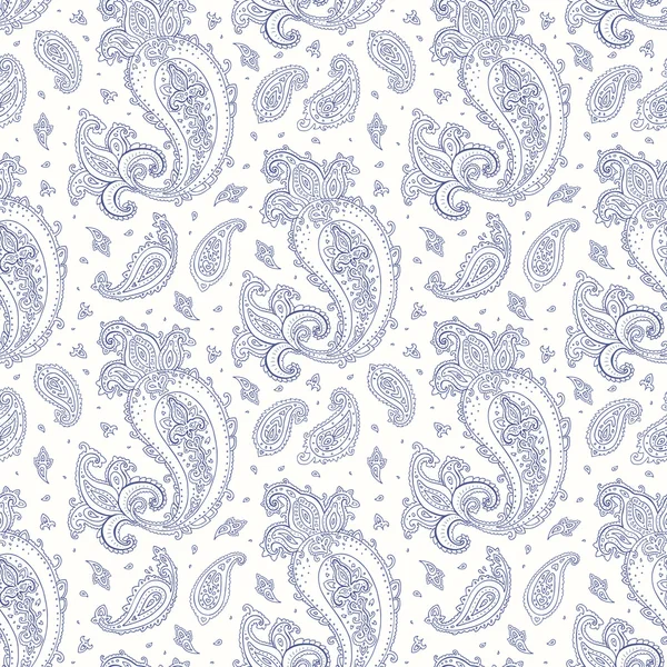 Paisley Modèle sans couture dessiné à la main . — Image vectorielle