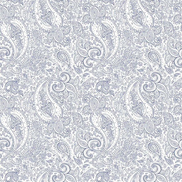 Paisley Modèle sans couture dessiné à la main . — Image vectorielle