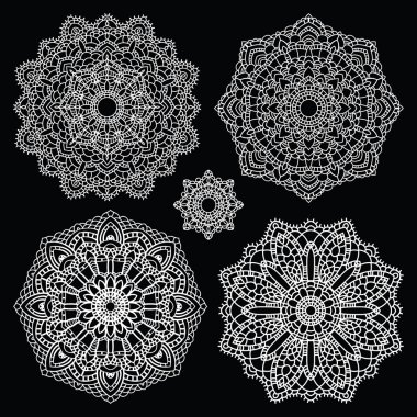 yuvarlak dantel modeli ayarlayın. Mandala.