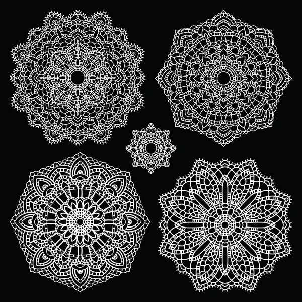 yuvarlak dantel modeli ayarlayın. Mandala.