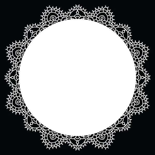 Gehaakte kant mandala. — Stockvector