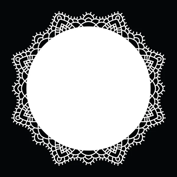 Mandala en dentelle au crochet . — Image vectorielle