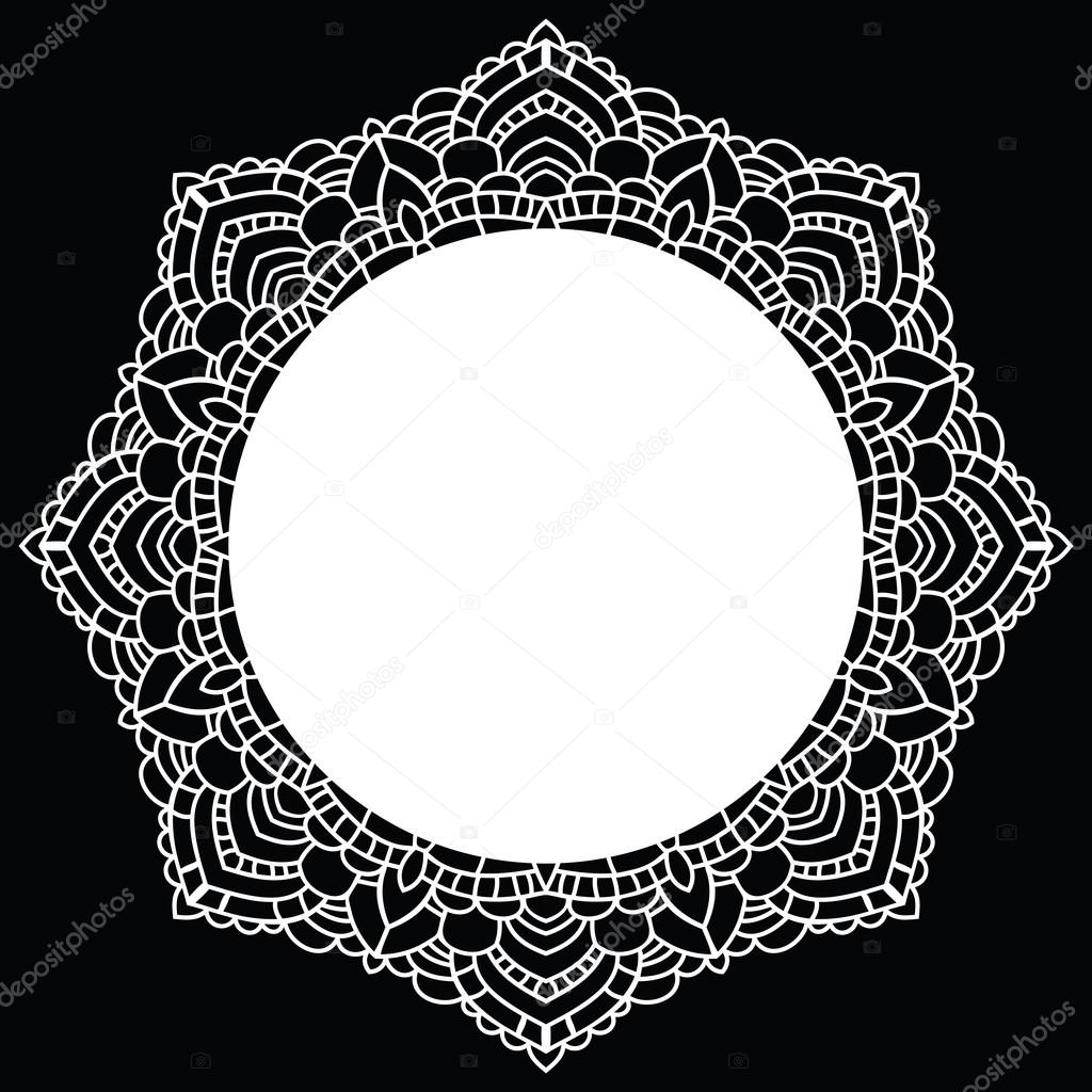 Round lace pattern. Mandala. Vector illustration.