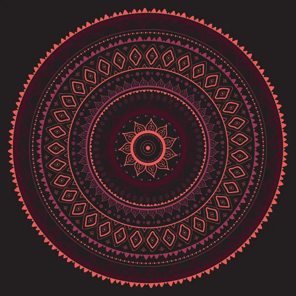 Mandala. Hint dekoratif desen. — Stok Vektör