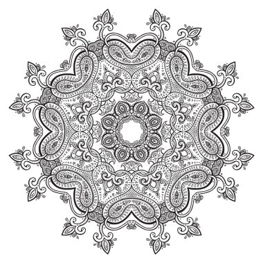 Mandala. dairesel süsleme.