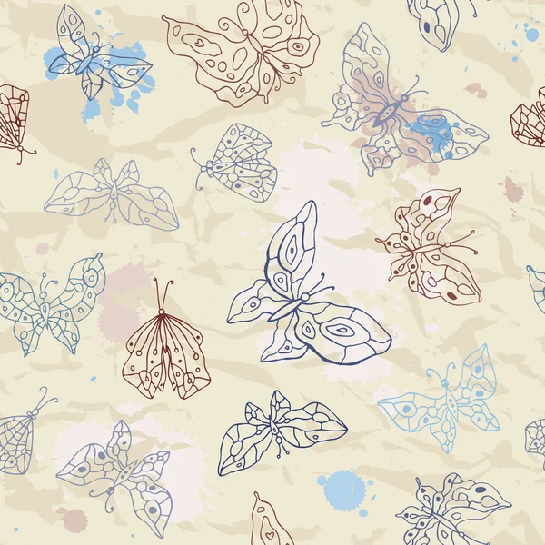 Papillons fond sans couture — Image vectorielle