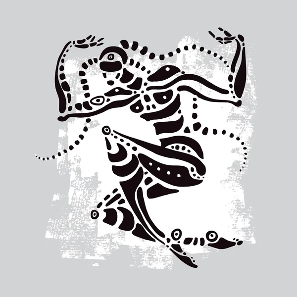 African dancer. Ethnic Vector illustration. Stock Vector