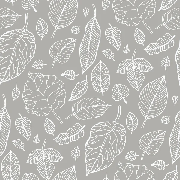 Leaves. Seamless vector background. — Stock Vector