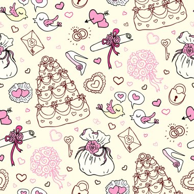 Dikişsiz düğün desenleri.