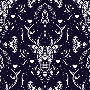 Geyik kafası. seamless modeli.